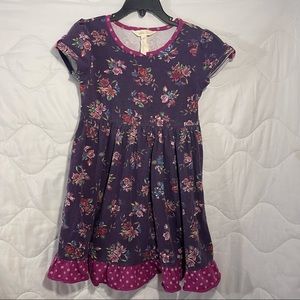 Purple Floral World of Wonder A-Line Dress - Girls SZ 6